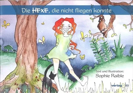 Titelbild als Aquarell - ein Mädchen mit roten Haaren in der Natur