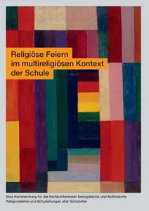 Cover der Broschüre, worauf verschiedenfarbige Rechtecke ein grafisches Muster bilden.