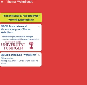 Öffnet externen Link https://ekiba.taskcards.app/ Quelle: Prof. Dr. Georg Wagensommer, Studienleitung, RPI Karlsruhe, RPI Karlsruhe Ausschnitt aus einer rotgrundigen digitalen Pinnwand mit einigen Notizfenstern.