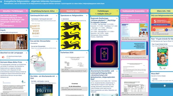 Screenshot der Taskcard für das Allgemeinbildende Gymnasium