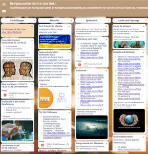 Bildschirmausschnitt TaskCards RU SEK I